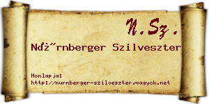 Nürnberger Szilveszter névjegykártya